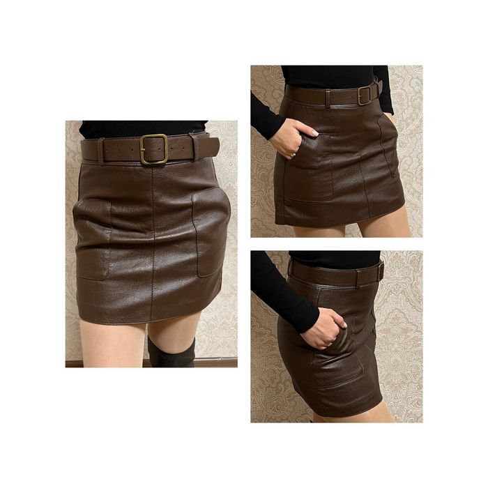 Продаю стильну шкіряну  юбку з екошкіри