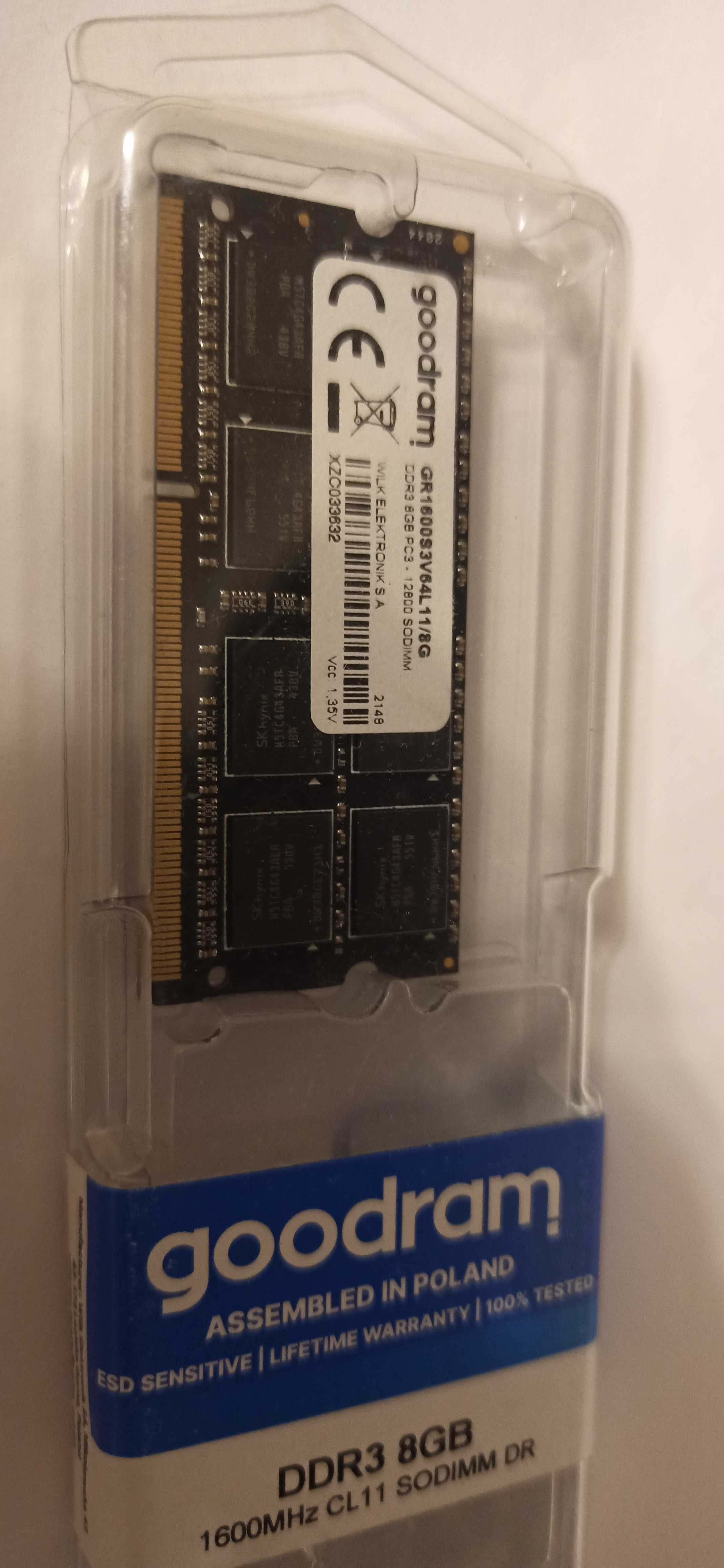 Модуль памяти SO-DIMM GoodRam DDR3 8GB 1600MHz (GR1600S3V64L11/8G)