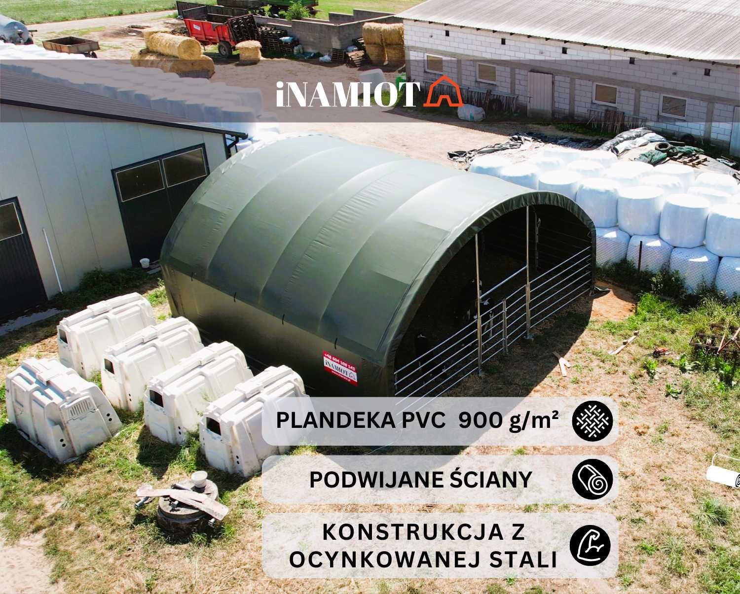 Zagroda Dla Zwierząt Premium 8x8 PVC 900g ocynkowana stal, wiata
