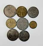 Lote de 8 moedas antigas vários países