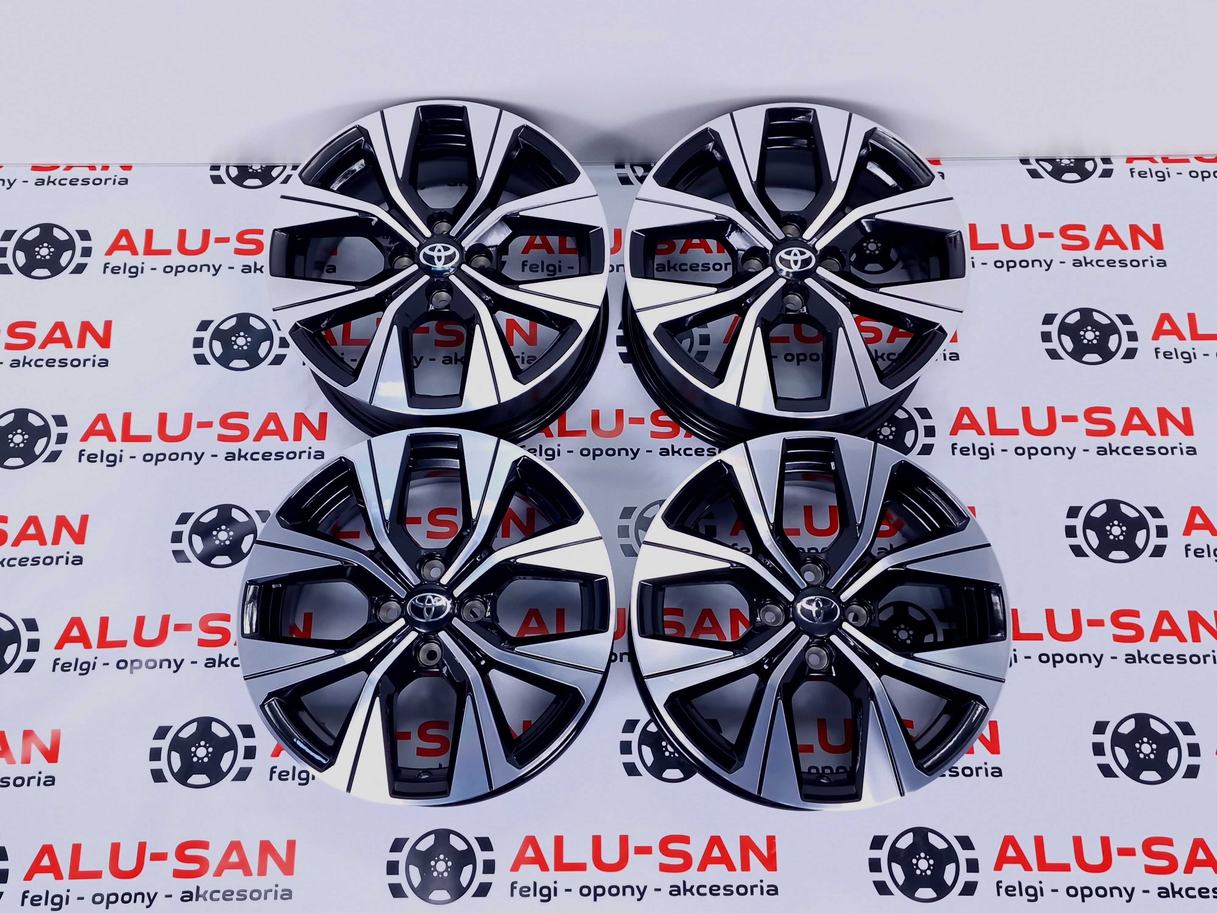 NOWE alufelgi TOYOTA 16" 4x100: AYGO COROLLA MR2 YARIS - Czarny Poler