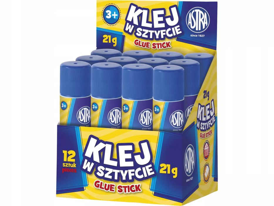 Klej w sztyfcie 21 g (12 sztuk). Astra