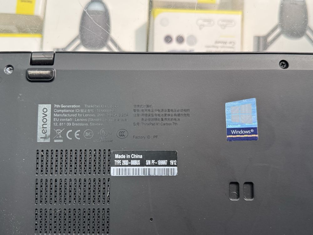 Ноутбук lenovo x1 carbon gen7