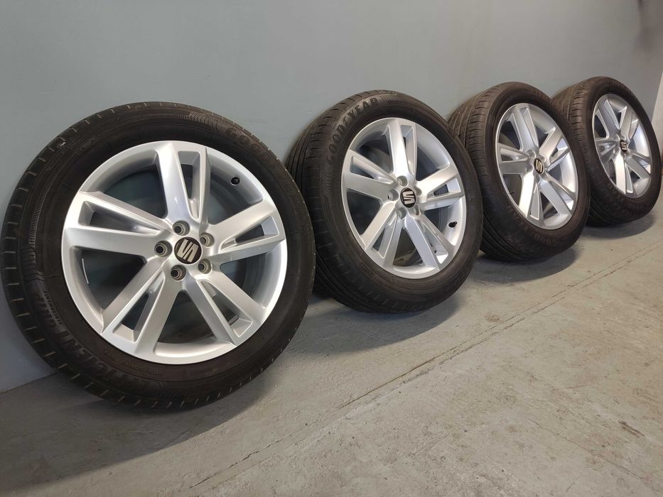 Koła alu 17 Seat Arona 5x100, Oryginał, Goodyear 205/55R17, 2020 rok