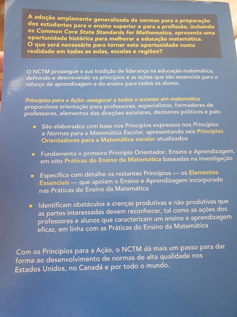 Principios para a Açao. NCTM