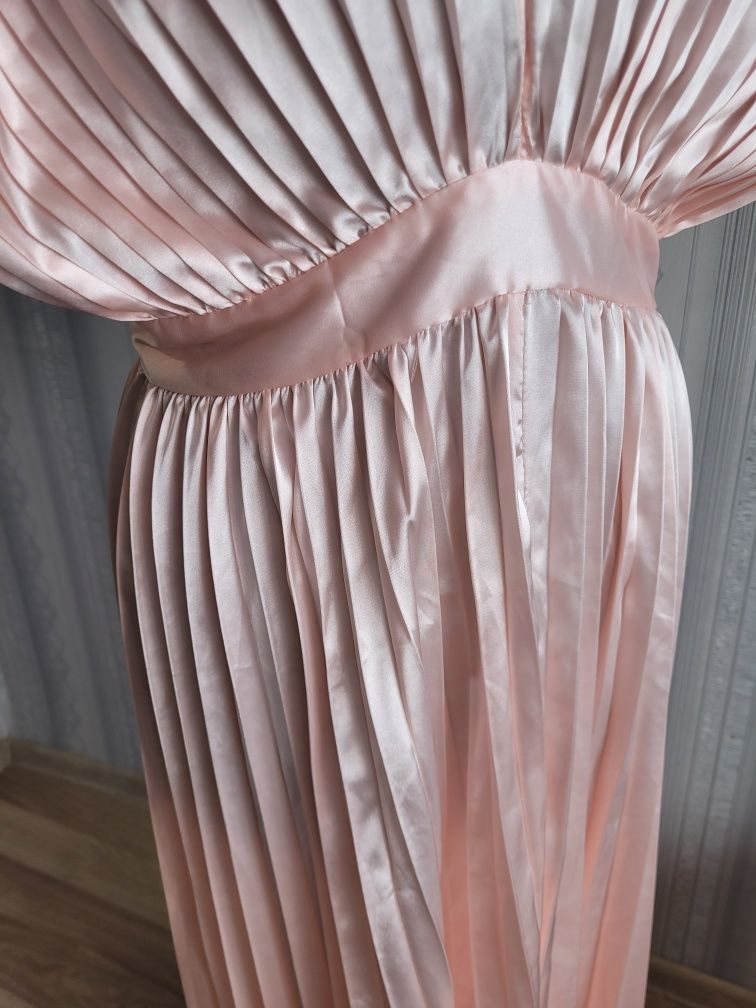 Piękna midi plisowana sukienka koktajlowa komunia wesele impreza