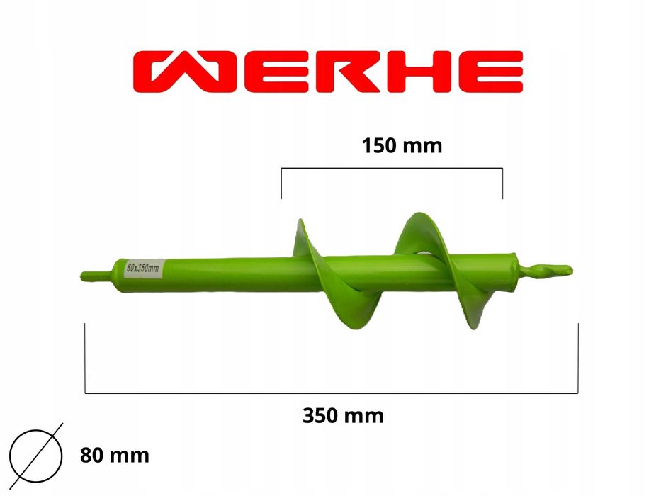 Wiertło glebowe 80x350 mm WERHE