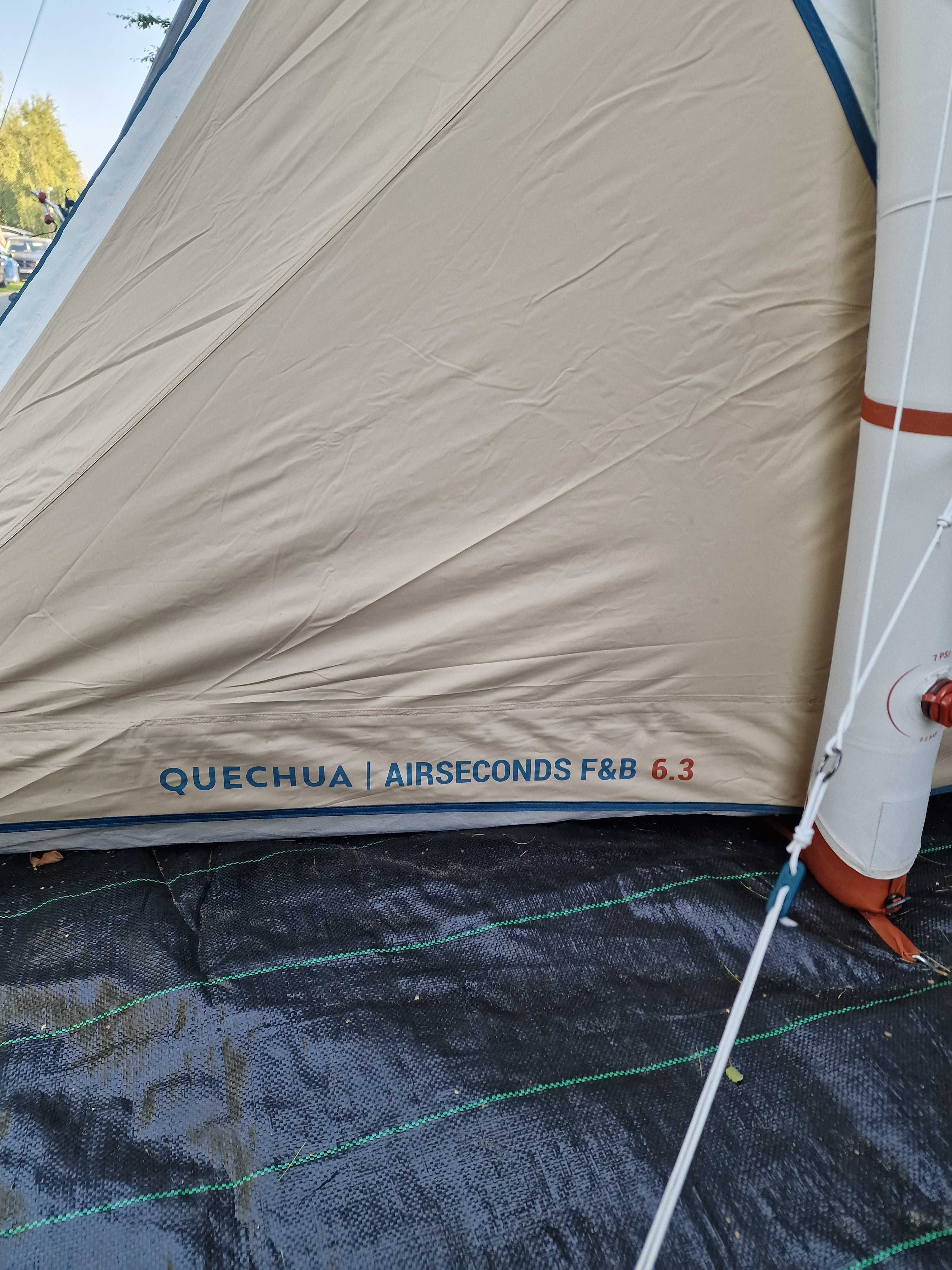 Namiot kempingowy quechua air second 6.3 + dodatki