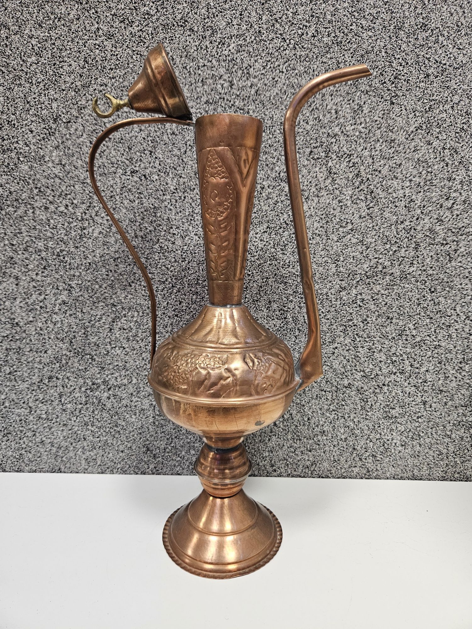 Ogromny miedziany dzbanek miedź 50 cm