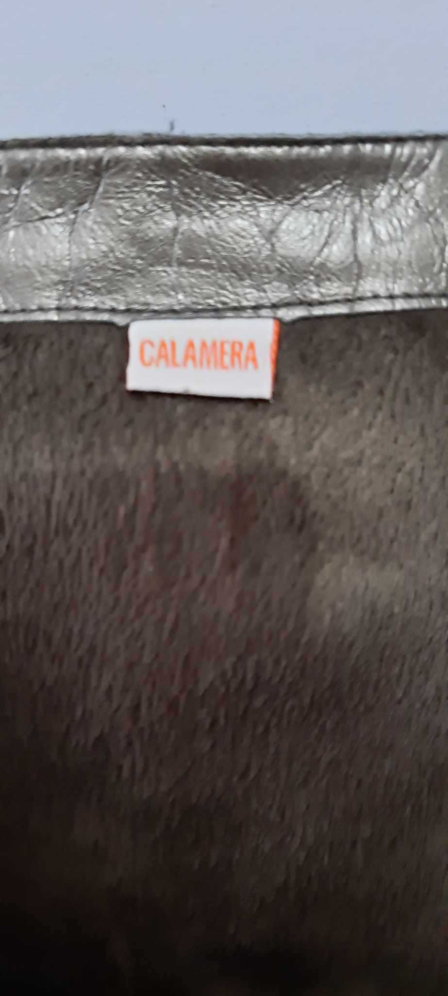 Brązowe oficerki ocieplane Calamera 37 r,