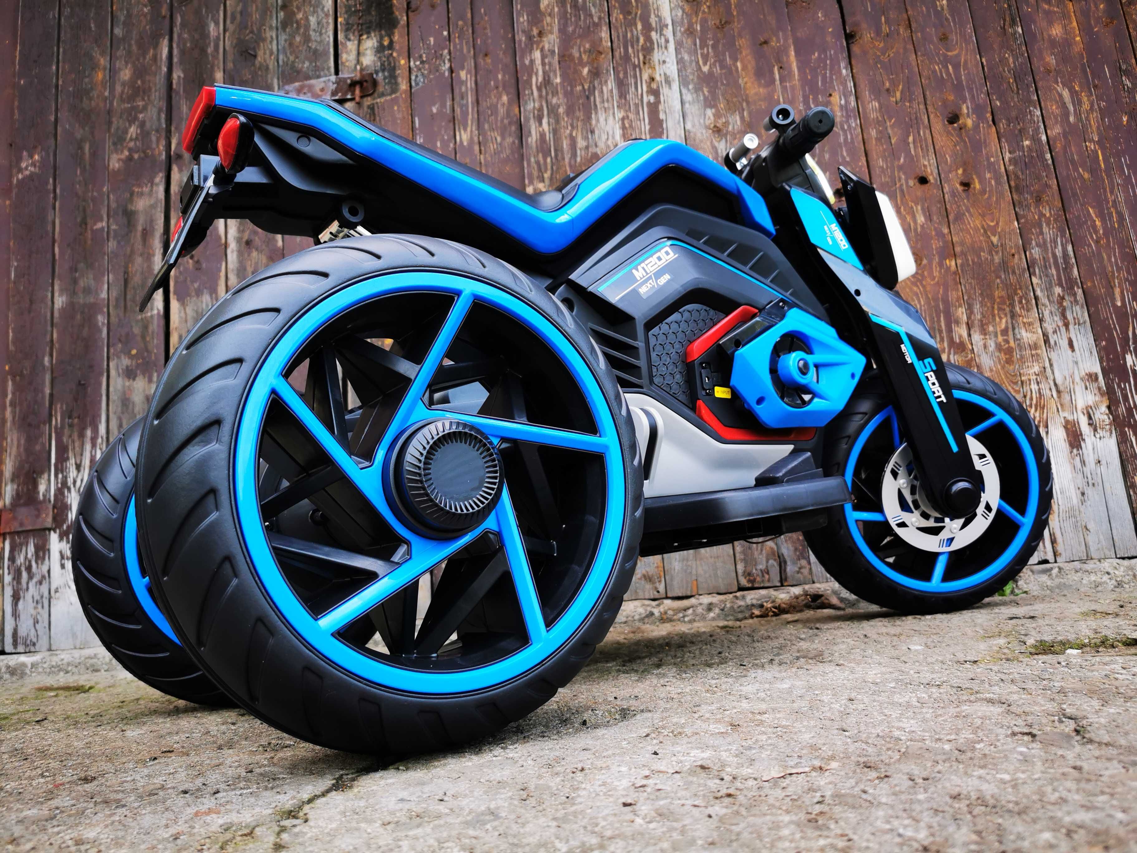 Motocykl NINJA ŚCIGACZ Elektryczny Auto AKUMULATOR Trajka Motor DZIECI