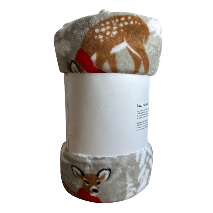 Świąteczny koc Home&you 150x200 cm JELONEK sarenka