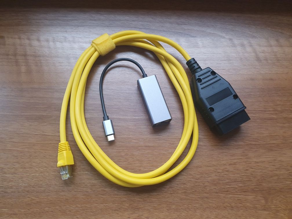 Kabel ENET + adapter USB-C / Ethernet do BimerCode BimmerLink BimeTool
