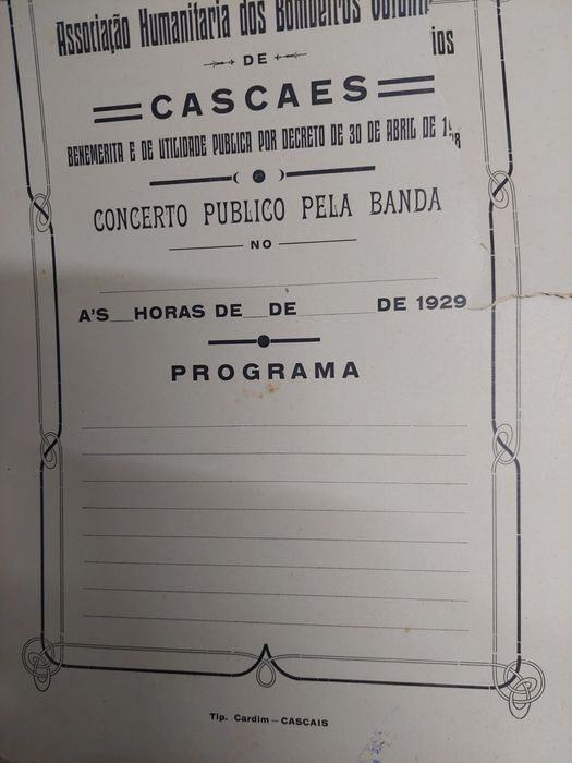 Bombeiros voluntários Cascais Cascais 1929