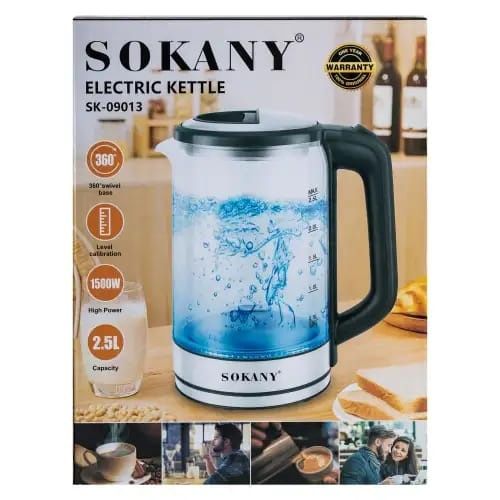 Czajnik elektryczny bezprzewodowy 2,5 l / 1500W / 240V szklany LED
