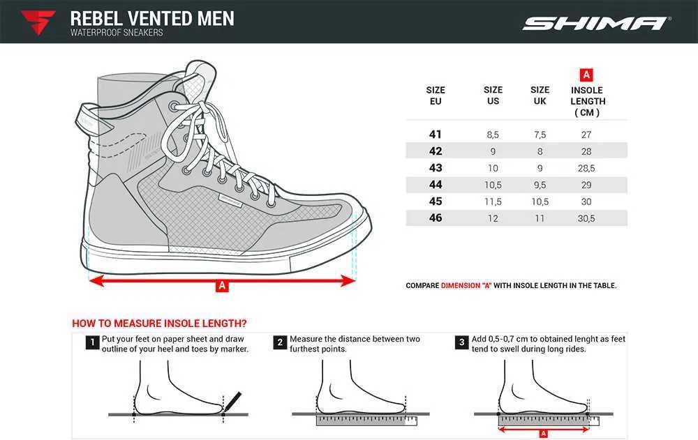 Buty SHIMA REBEL WP czarne męskie rozmiar 42 outlet