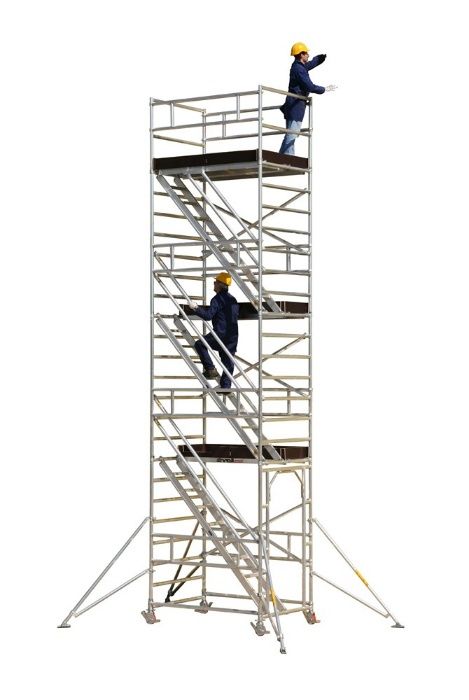 Andaime Torre de Alumínio Móvel c/ Rodas Certificado até 9,20 metros