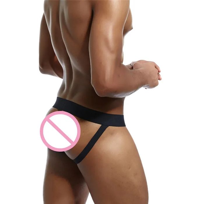 Sexy Męskie Sportowe Jockstrapy z Siatką i Kieszonką na Trening - L