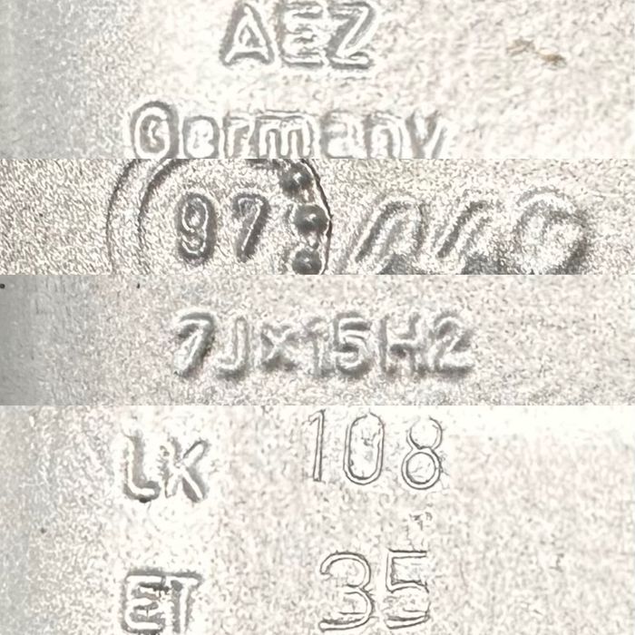 Alufelgi 15 AEZ Paron 4x108 7x15 ET35 wysyłka
