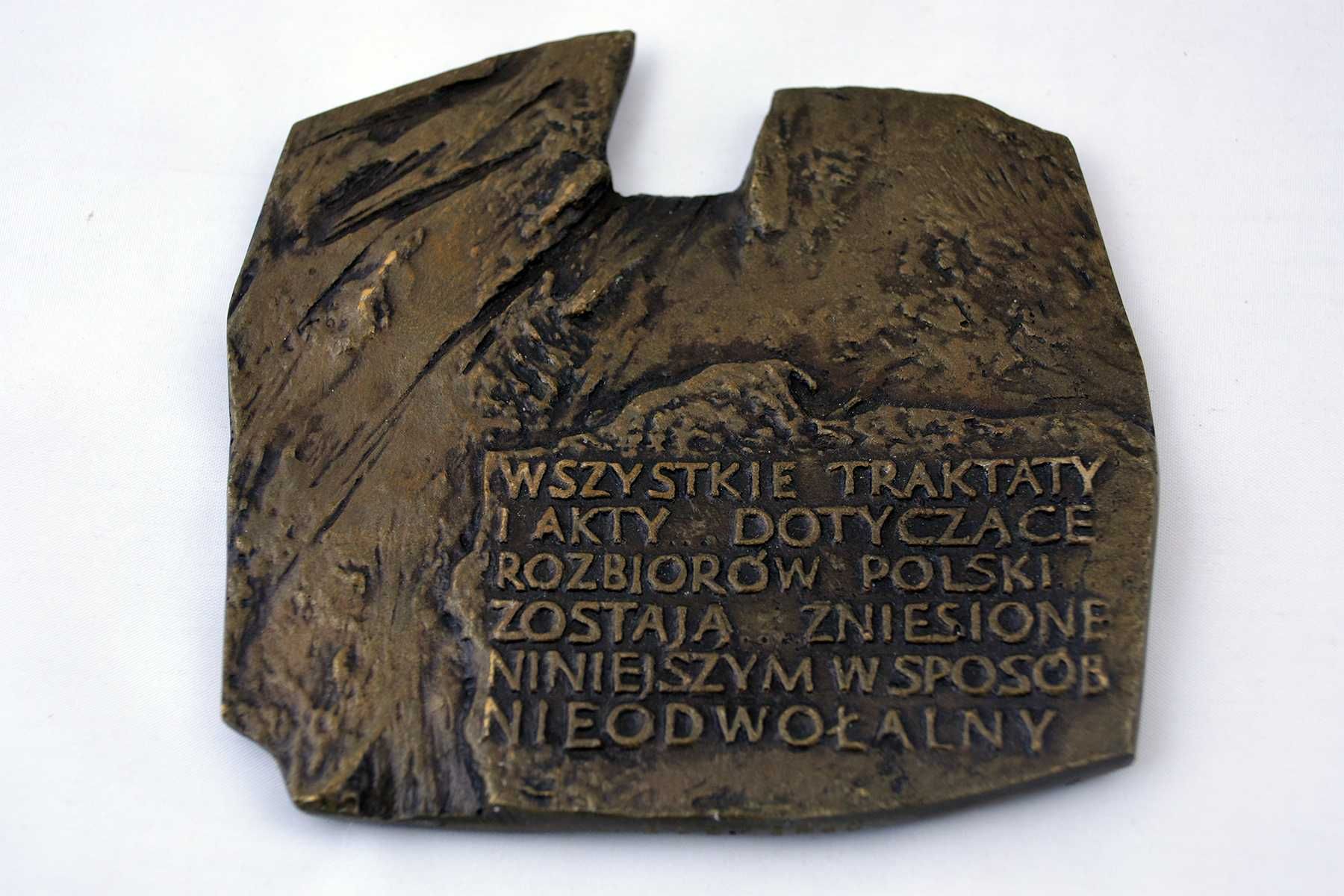 Józef K. Stasiński plakieta dwustronna 1917 - 1967 brąz patynowany