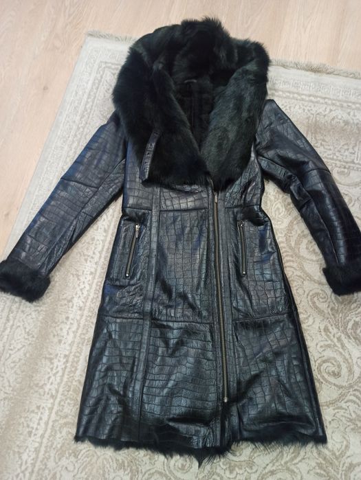 Натуральная дублёнка Toskana кожа, мех новая