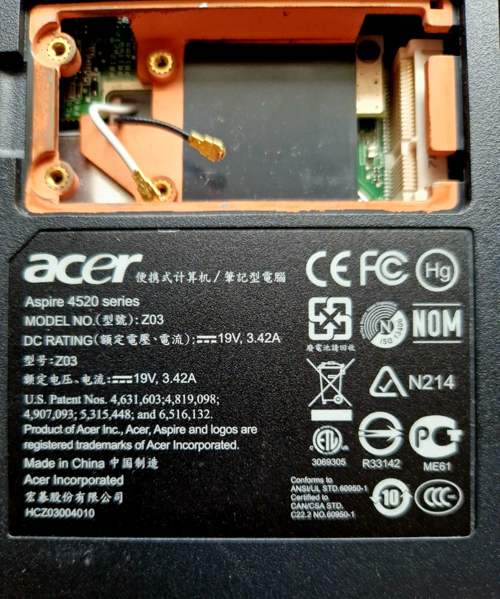 Ноутбук Acer aspire 4520 z03