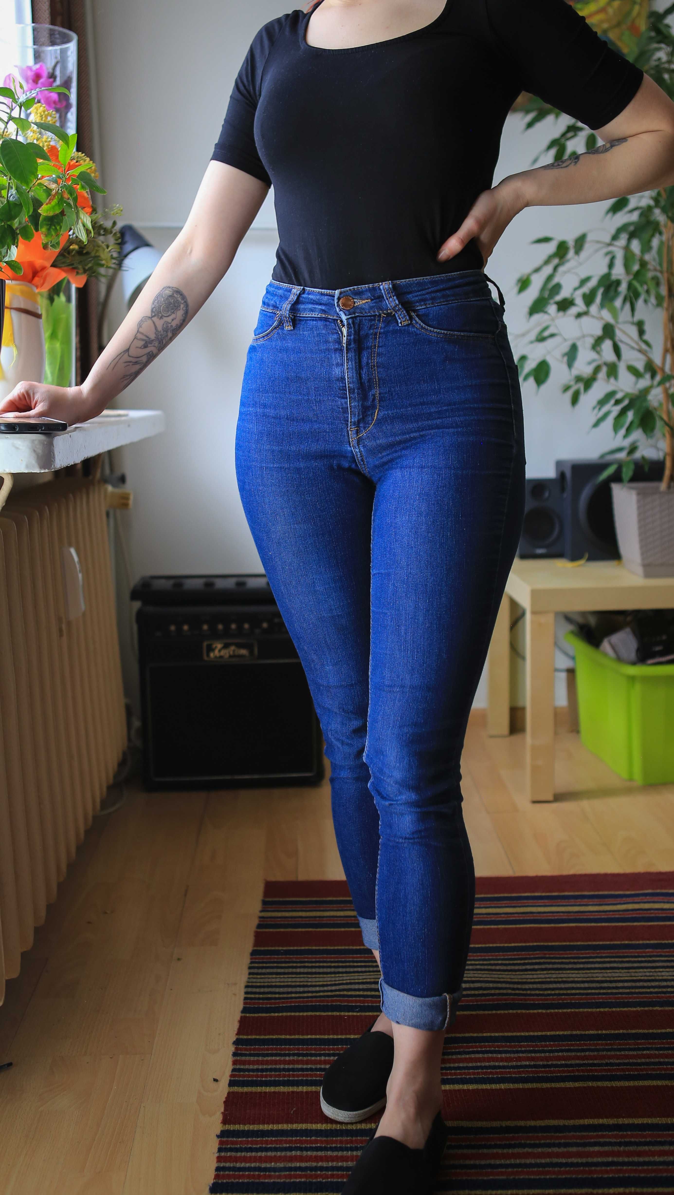 Spodnie rurki skinny jeans H&M