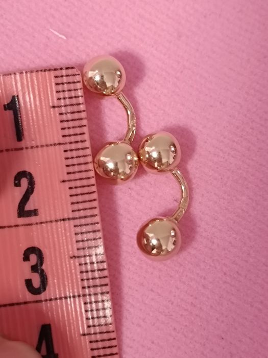 Золоті сережки з кульками