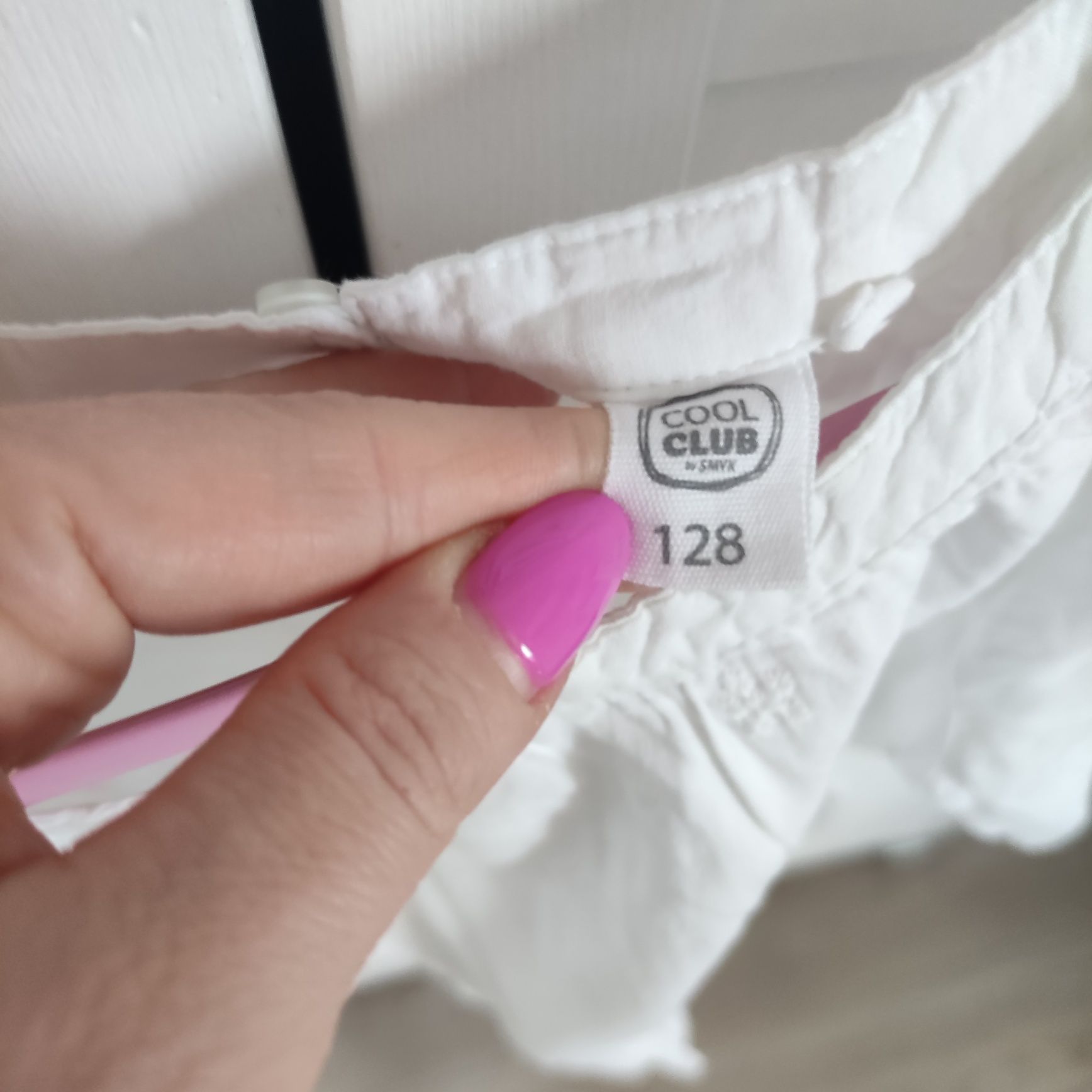 Biała bluzka dla dziewczynki Smyk 128