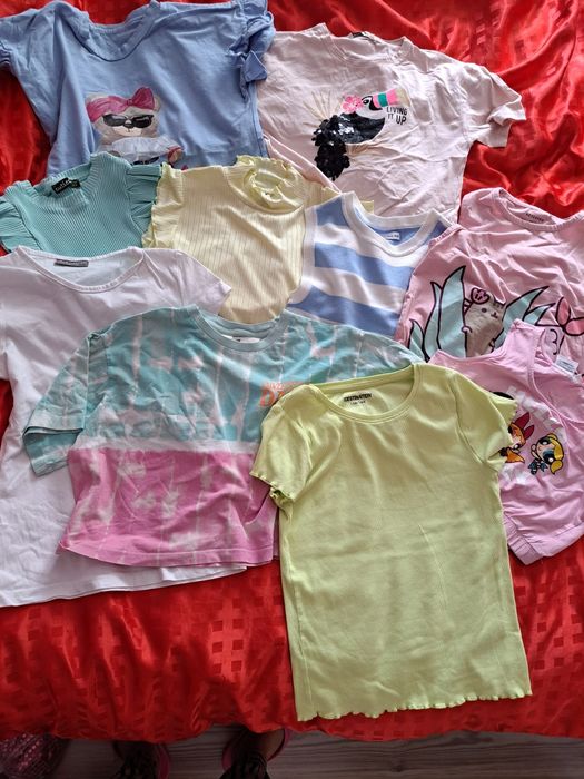 Zestaw bluzki bluzka t shirt bluzeczki rozmiar 140/146/152