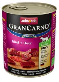 GranCarno wołowina + serca adult 10x800g
