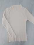 UNI sweter golf pólgolf odkryty brzuch prążek 
dzianina casual basic