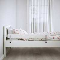 KRITTER łóżko z barierką, białe IKEA + materac