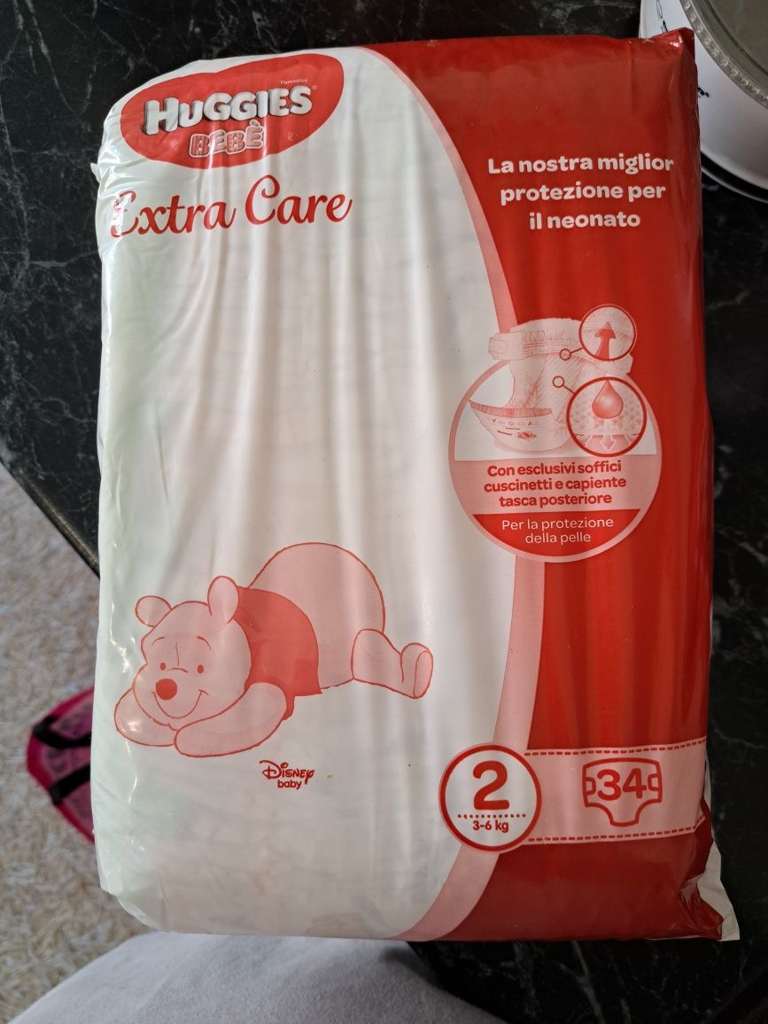 Хагіс huggies extra care 2 34 шт