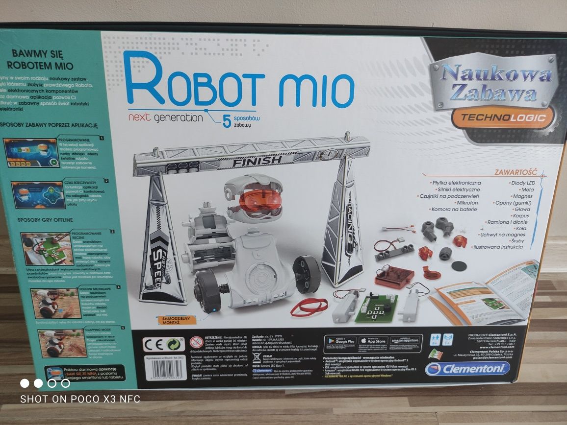 Robot Mio Next Generation. Komplet pudełko, instrukcja