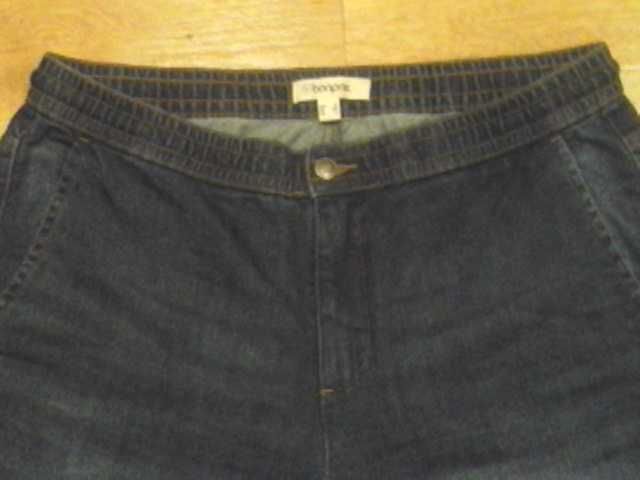 jeansy z pasem na gumce ii zapięciem na zamek - nowe,  Bonprix