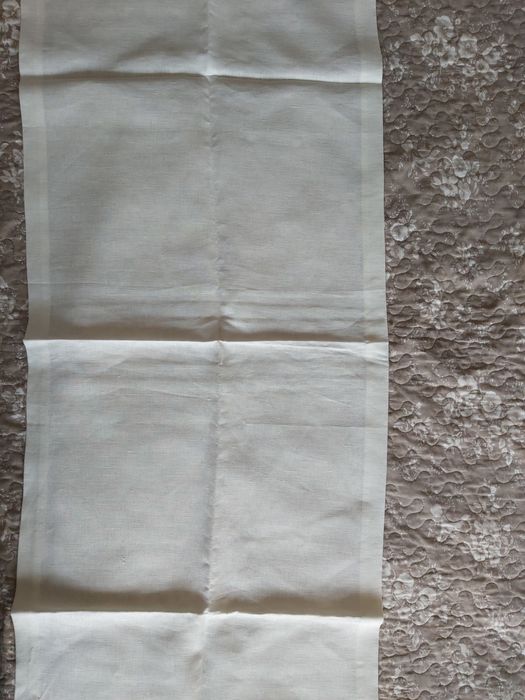 Pano em linho branco / toalha de mesa