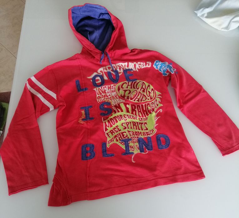 Sweatshirt vermelha rapaz 12 anos vintage