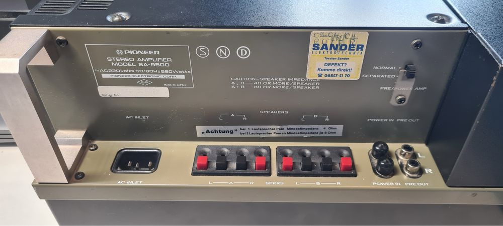 Pioneer SA-9500, Tuner Tx-D1000, DT-510 Pioneer