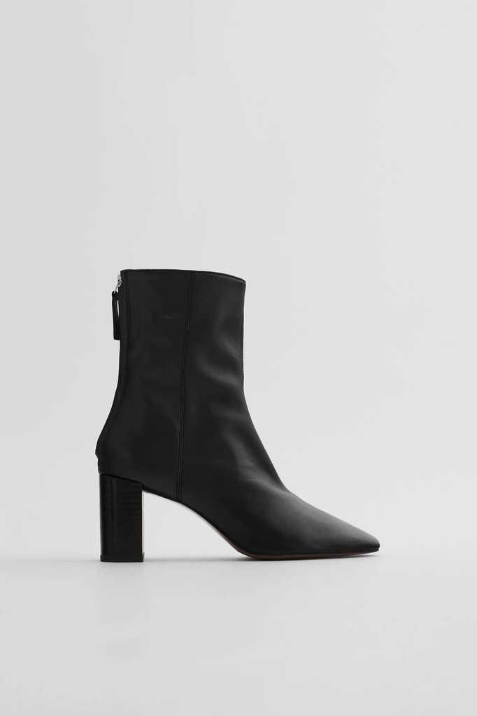 Zara Buty skórzane botki 39