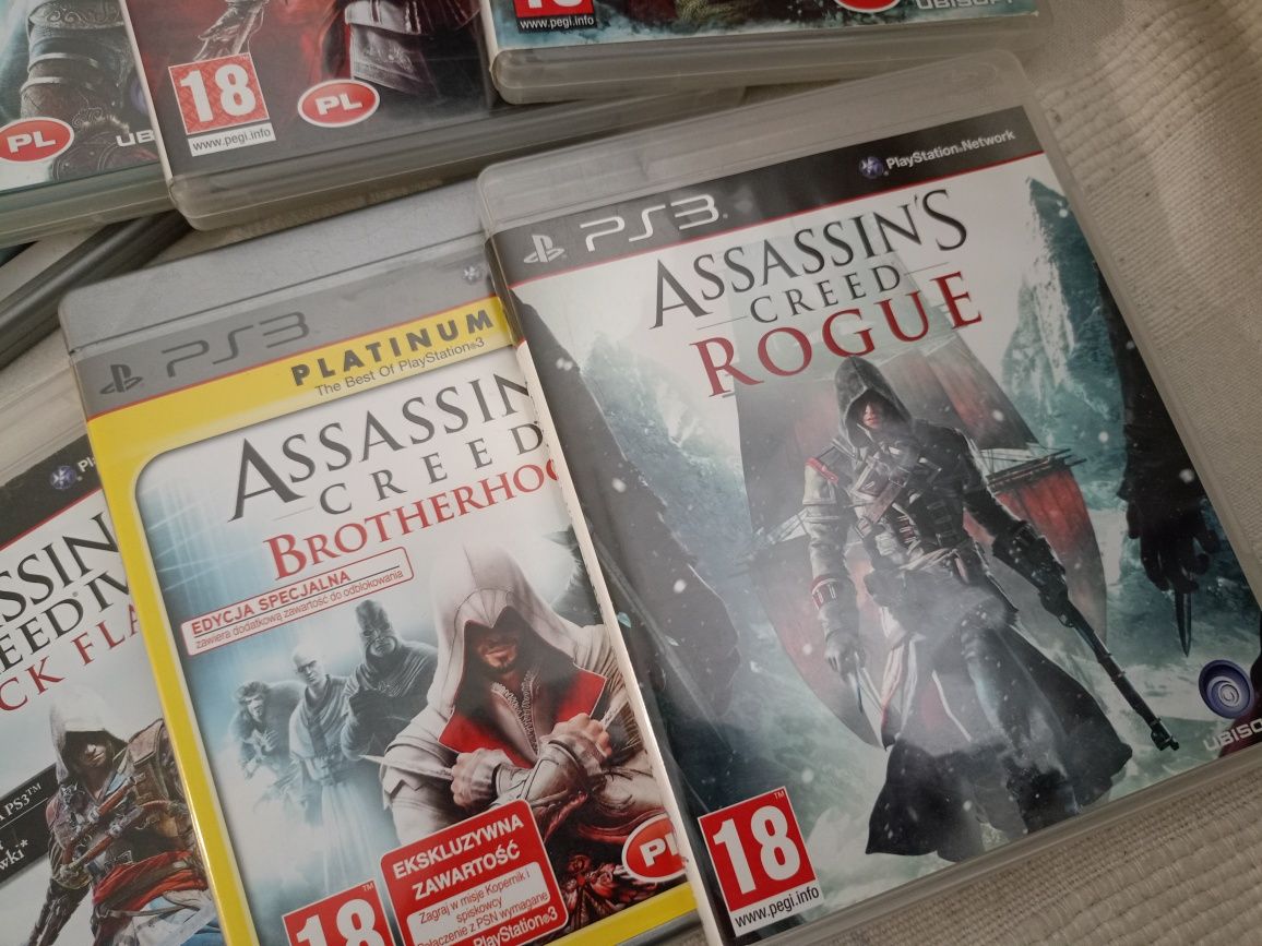 Gra PS3 zestaw pełny zestaw Assassin's Creed 7 części  po polsku