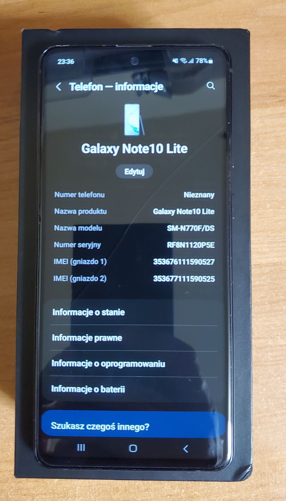Samsung Galaxy Note 10 Lite SM-N770F Dual Sim Pamięć 6/128GB