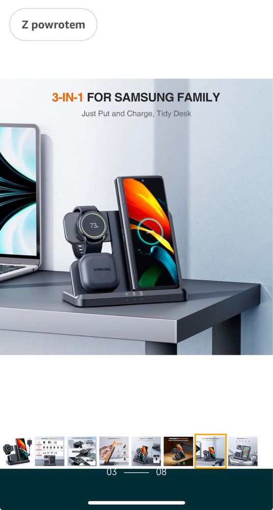 Bezprzewodowa ładowarka LK Samsung Stacja ładująca 3 w 1