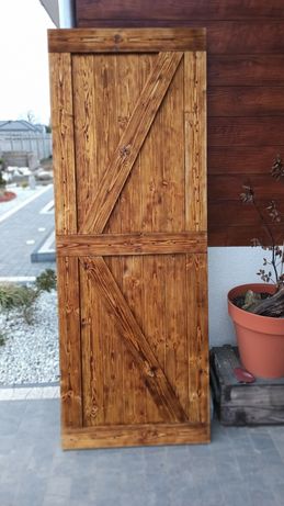 Drzwi loftowe drewniane barn doors industrial
