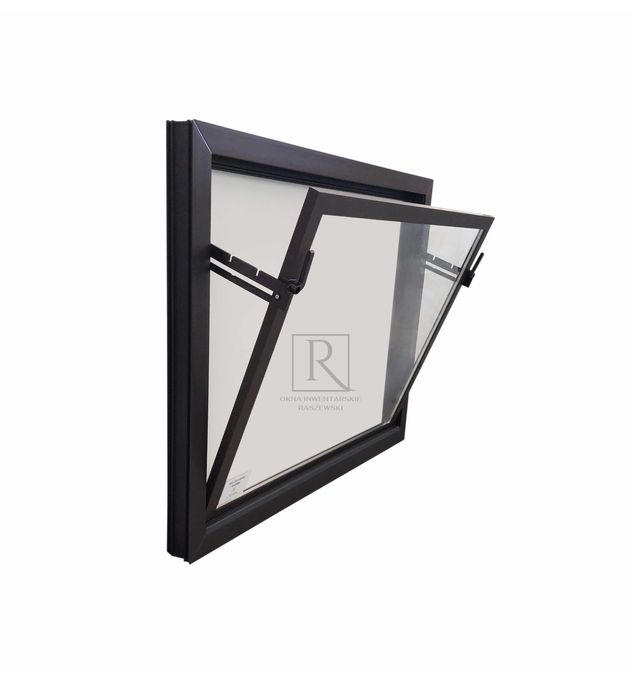 Białe Brązowe Okno PCV Inwentarskie Gospodarcze do Garażu Piwnicy