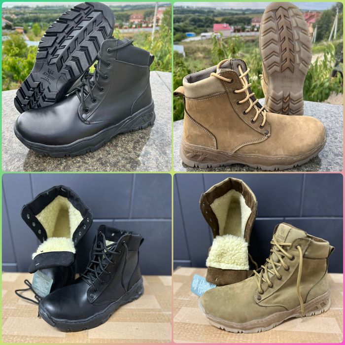 Ботинки зимові тактичні хутро штучне шкіра 40-46 Розн.