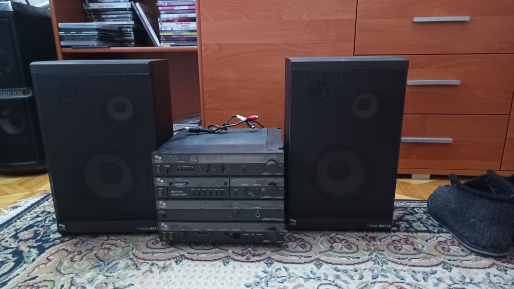 Zestaw hi-fi Schneider dcs 8025 at + 2 kolumny Schneider 8027 LS