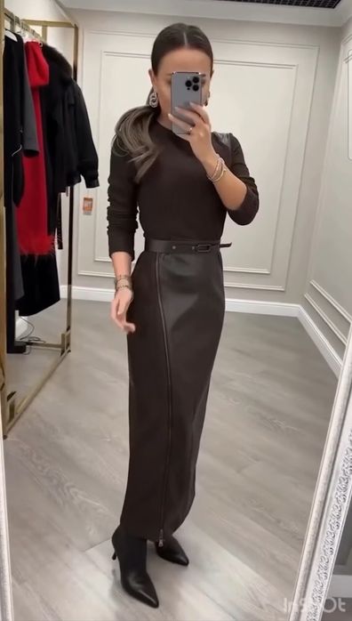 Святкова сукня в рубчик + еко шкіра, трендова жіноча сукня