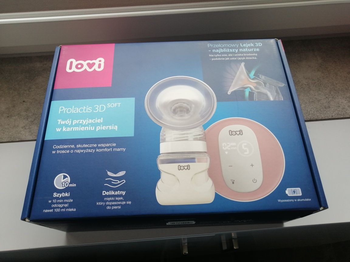 LOVI laktator elektryczny PROLACTIS 3D SOFT 2 FAZY +wkładki laktacyjne