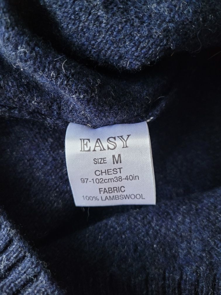 Wełniany sweter - 100% wełna lambswool rozmiar M